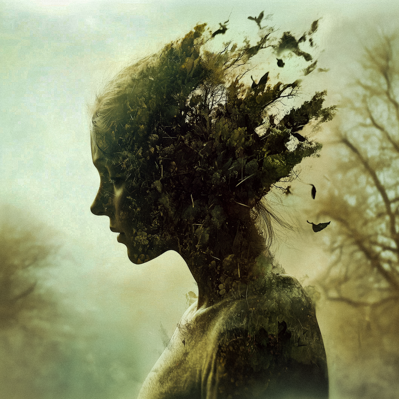 관계에 지친 여인이 스트레스 받고 있는 이미지