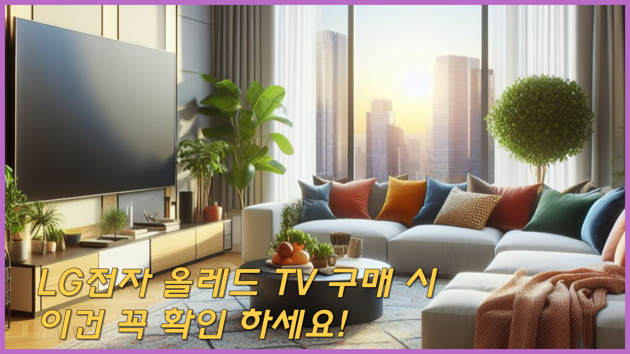 LG전자 올레드 TV 구매 시 이건 꼭 확인 하세요!