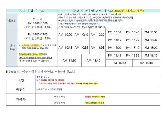 대천해수욕장 스카이바이크