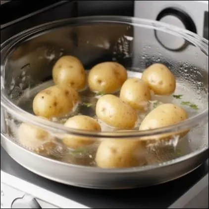 전자렌지에 감자찌기
