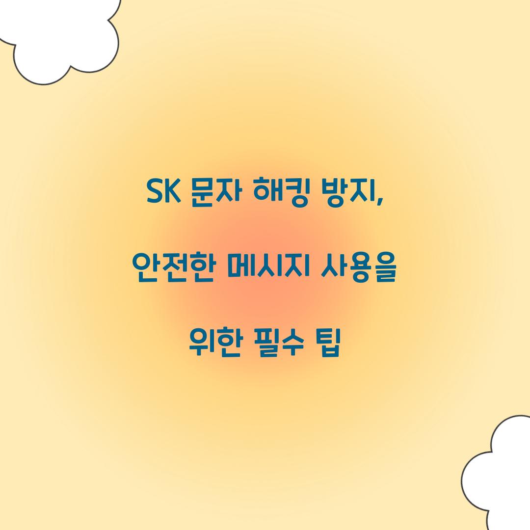 SK 문자 해킹 방지