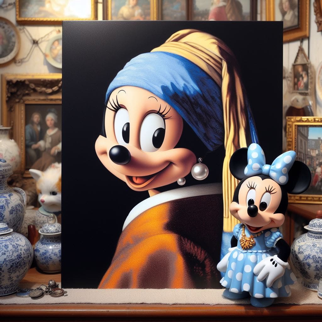 AI가 패러디한 진주 귀걸이를 한 소녀