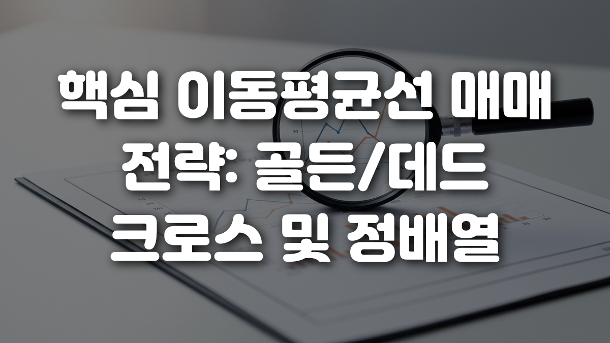 핵심 이동평균선 매매 전략 골든 데드 크로스 및 정배열