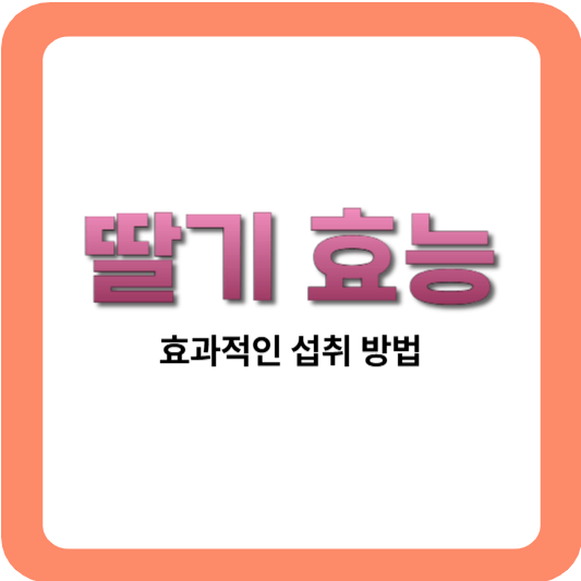 딸기효능