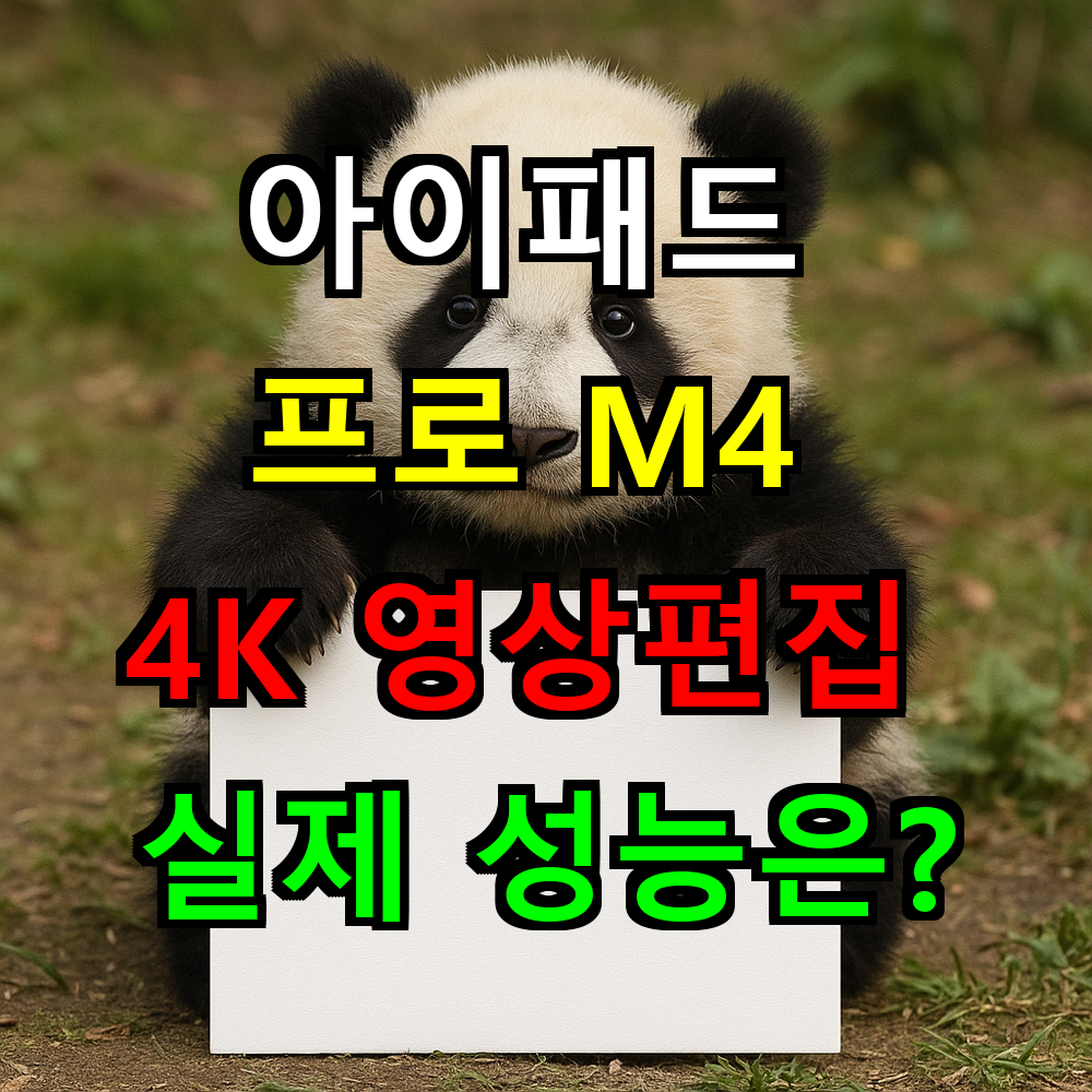 아이패드 프로 M4 4K 영상편집 실제 성능은?