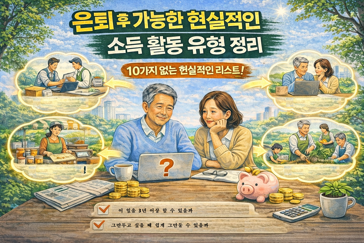 은퇴 후 가능한 현실적인 소득 활동 유형 정리