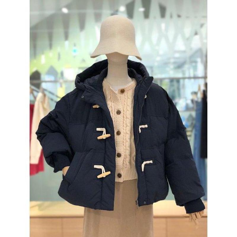 플라스틱아일랜드 후드 더플 숏패딩 PP4PZ066