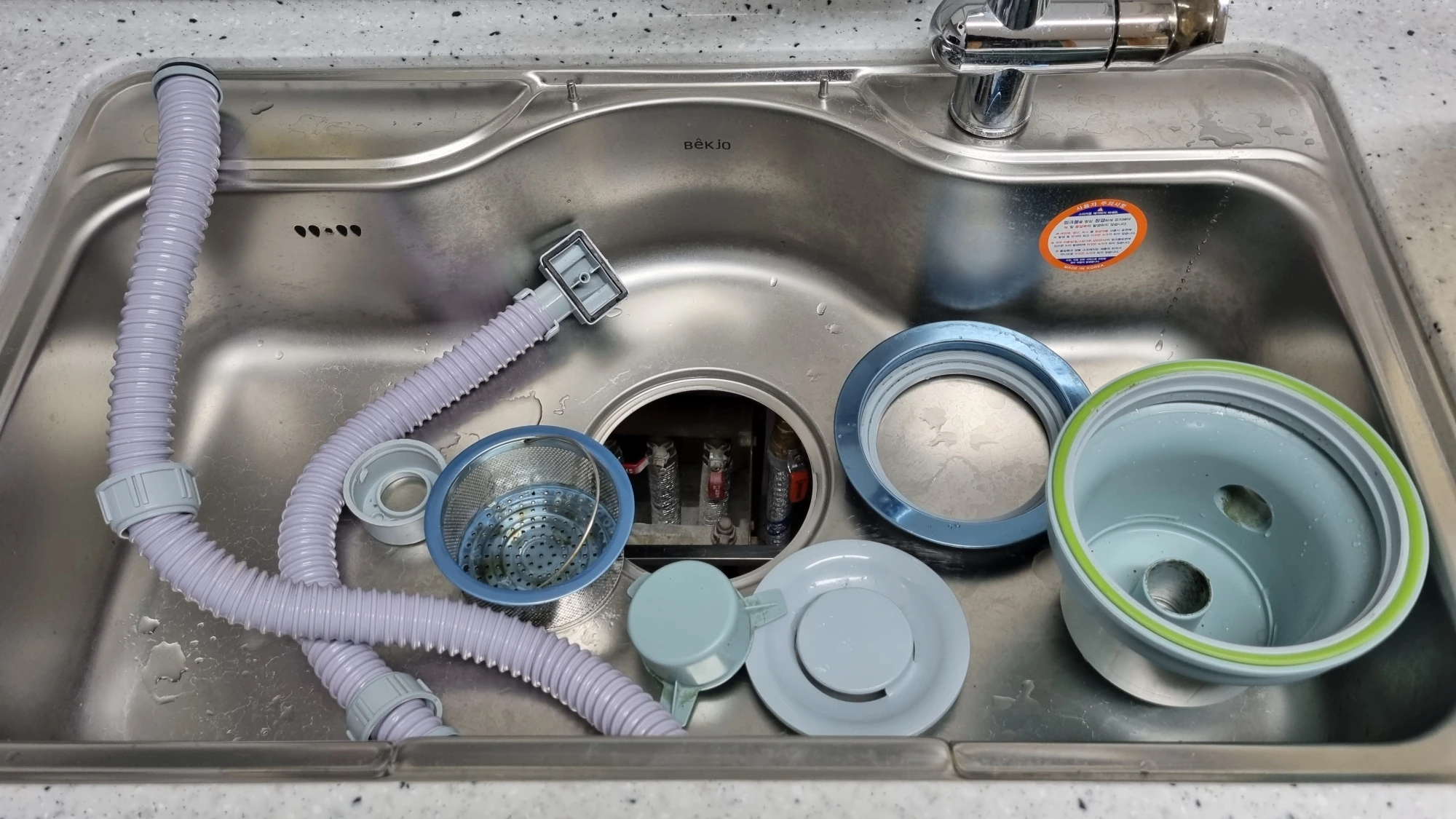 싱크대 배수관 배수구 구성품