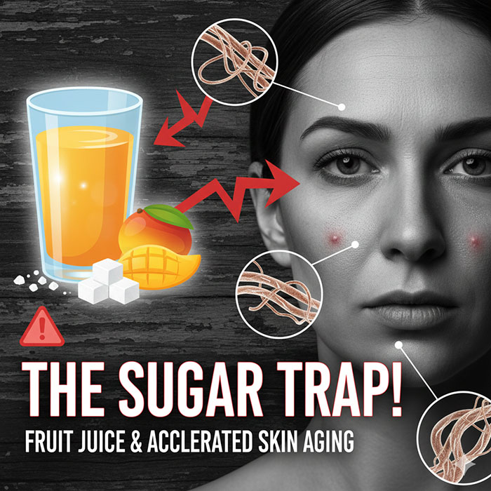 주의! 과일주스의 단맛과 피부 노화