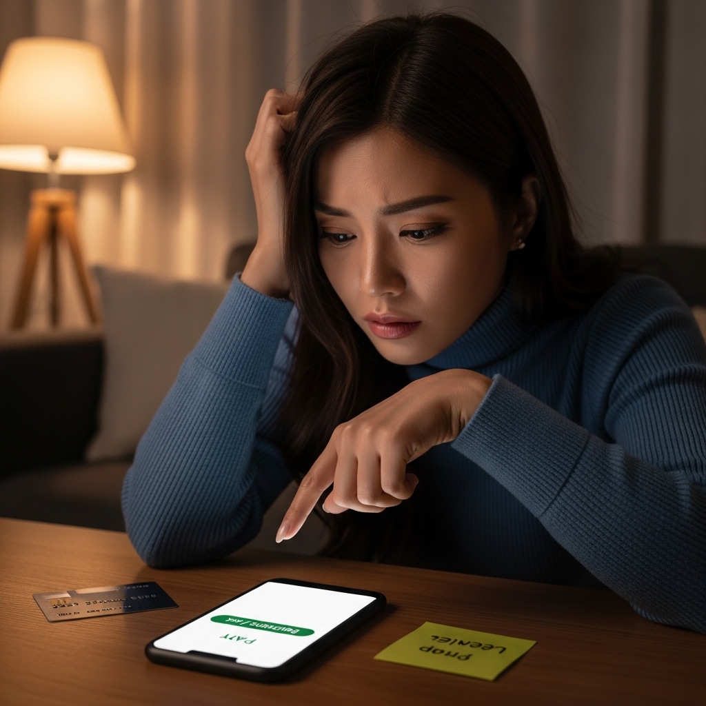 결제 직전의 후킹 순간