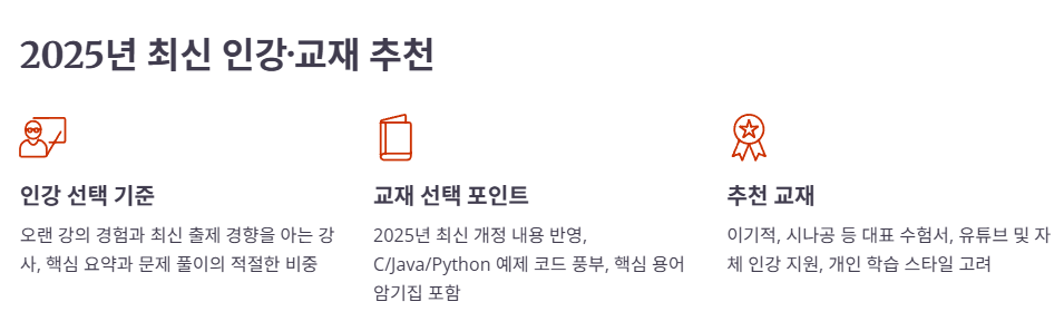2025년 최신 인강 및 교재 추천