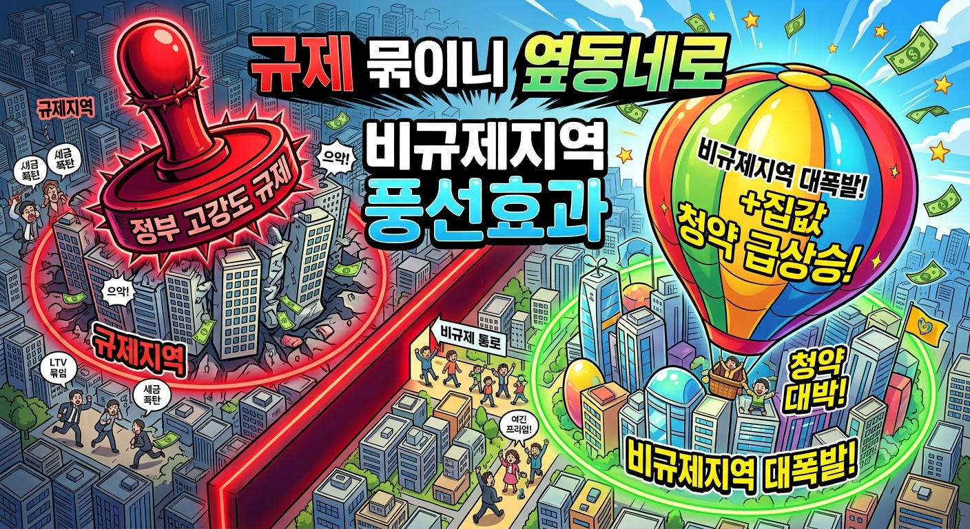"규제 묶이니 옆동네로" 비규제지역 풍선효과