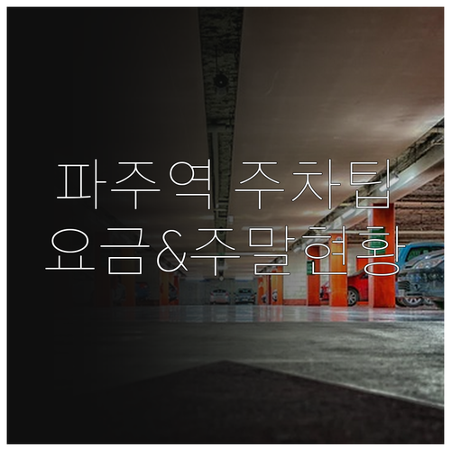 파주역 노상 주차장 요금 체계와 주말..
