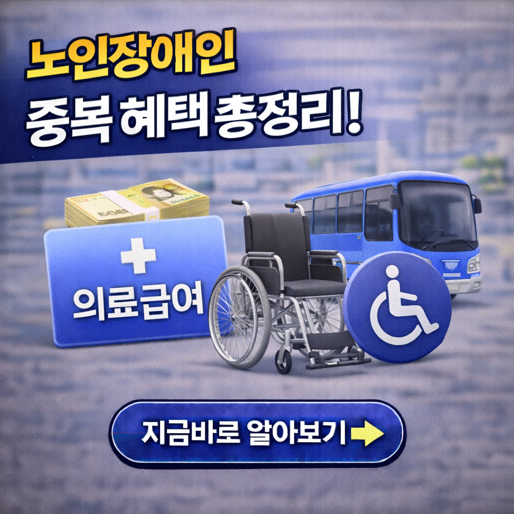 "2026년 노인장애인 중복 혜택 총정리! 연금부터 돌봄까지 두 배로 받는 법"