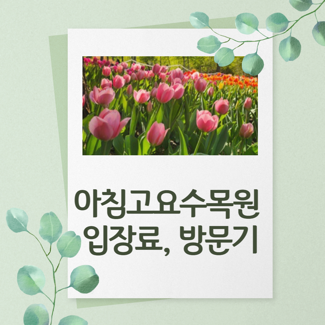 아침고요수목원 입장료, 방문기