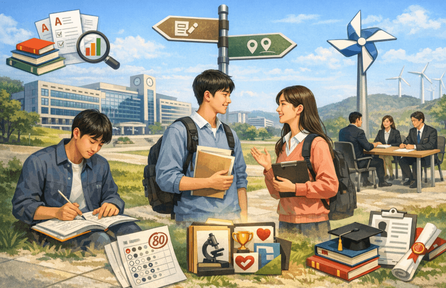 가천대 입지 전략 세우는 학생들