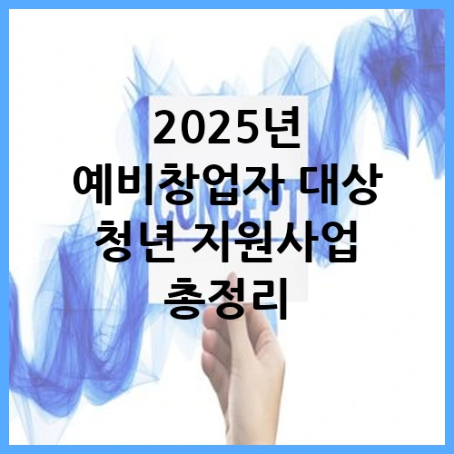 2025년 예비창업자 대상 청년 지원사업 총정리