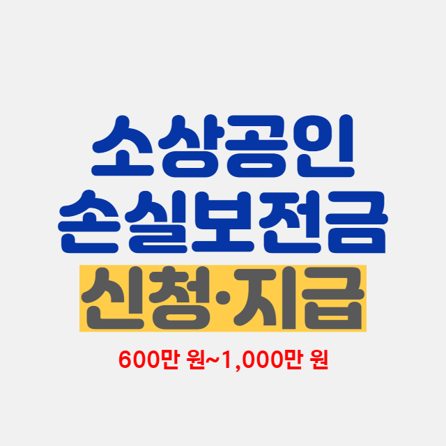 소상공인 손실보전금 600만원
