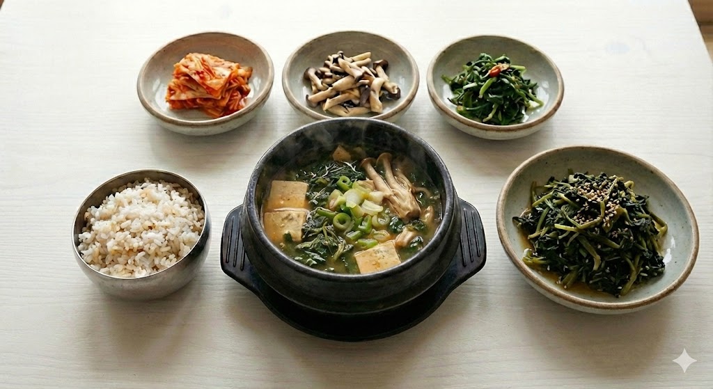 된장의 필수 아미노산과 곤드레의 무기질이 결합하여 간 해독 작용을 돕고 소화 기능을 개선하는 완벽한 영양 시너지