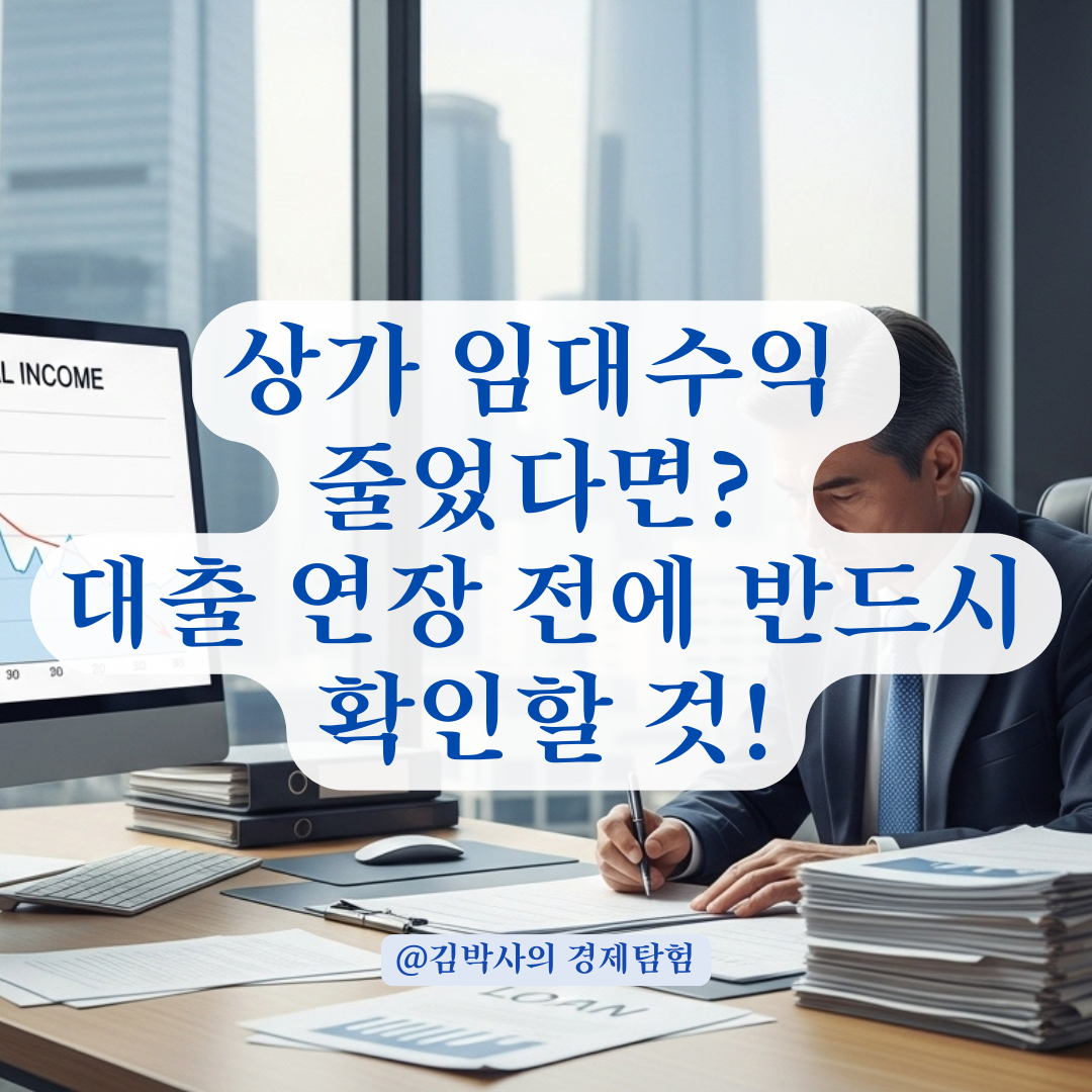 상가 임대수익 줄어들면 대출 연장 어려울까? 1금융권 기준 총정리.