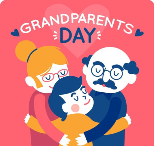 부모님의 날을 맞아 가족끼리 서로 안고 있는 모습