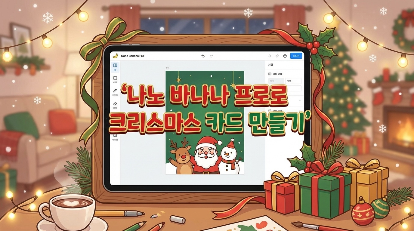 나노 바나나 프로로 크리스마스 카드 만들기