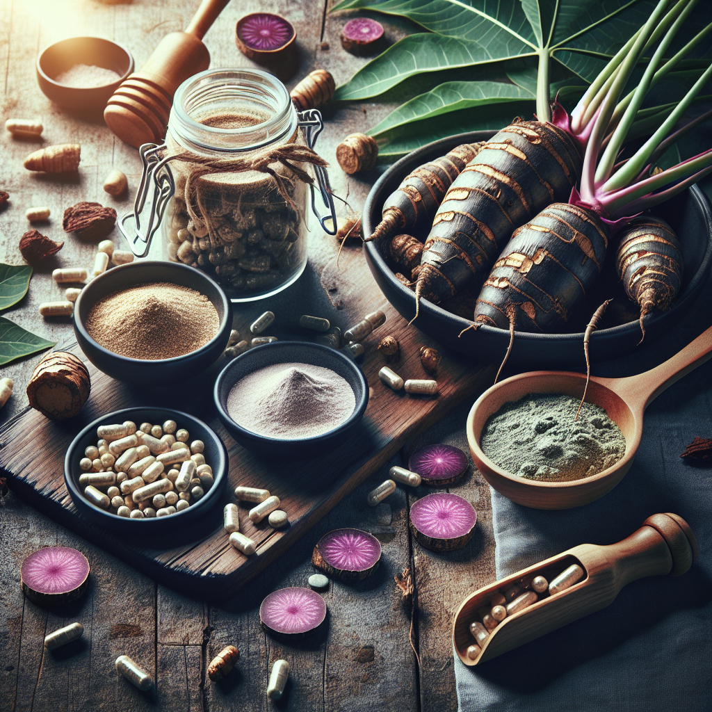 마카와 마카로 만든 재료 및 영양제들의 이미지