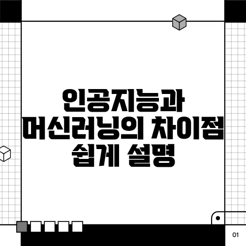 인공지능과 머신러닝의 차이점 쉽게 설명