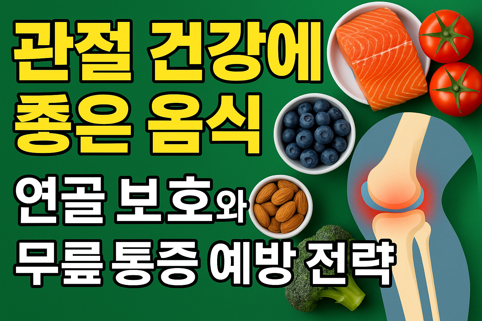 관절 건강에 좋은 음식 ❘ 연골 보호와 무릎 통증 예방 전략