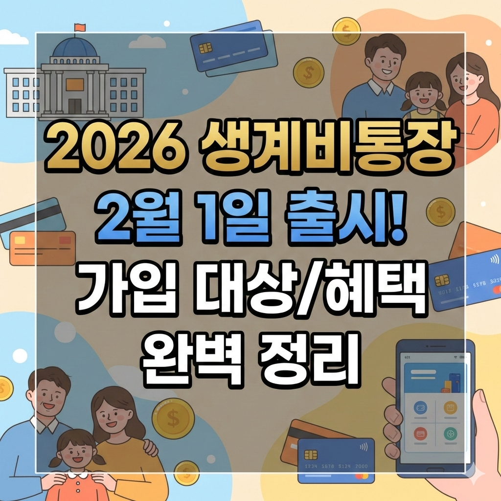 2026년 2월 1일 전 국민 생계비통장 출시일과 가입 대상 총정리