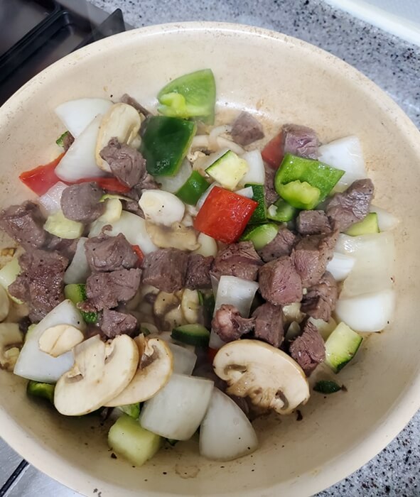 찹스테이크볶기