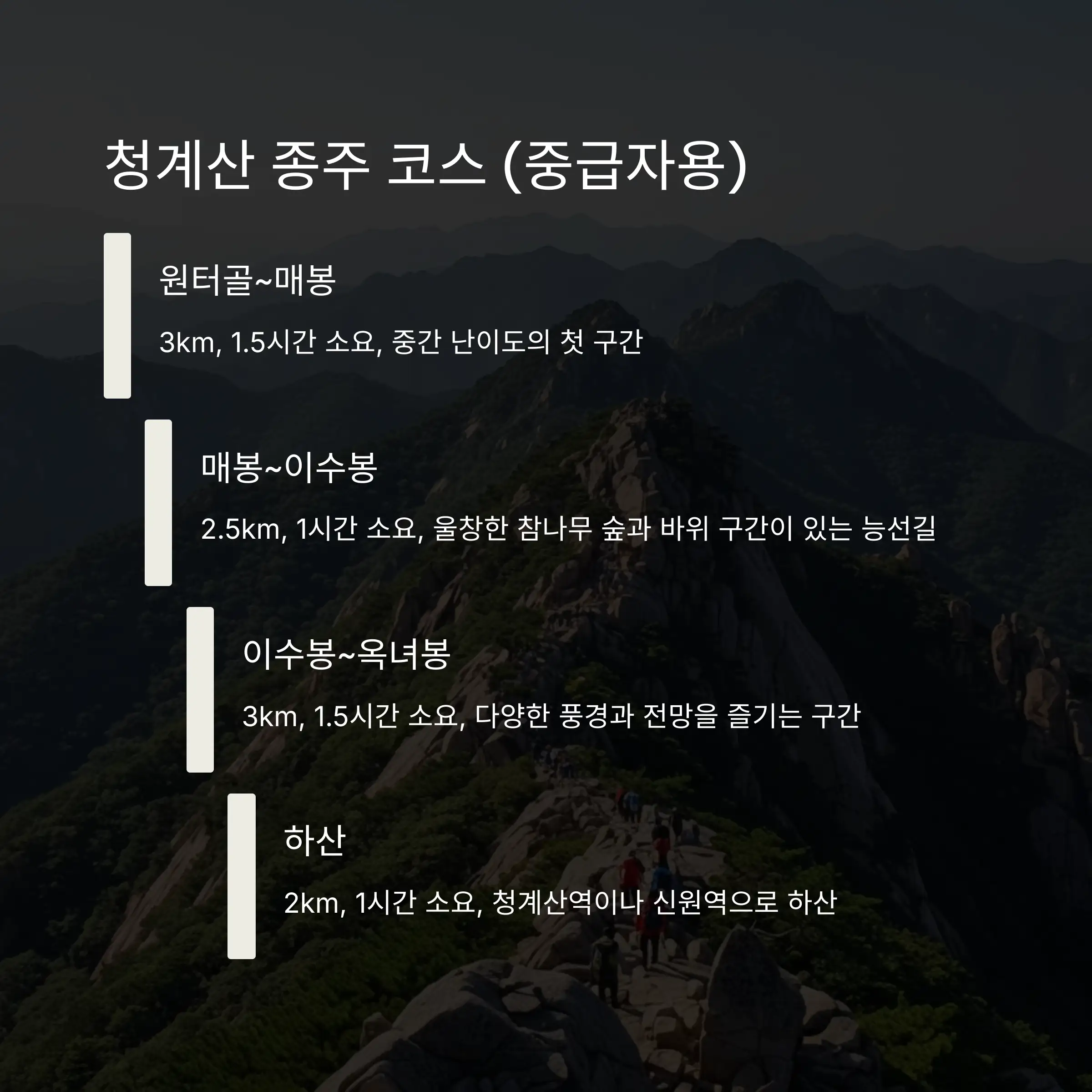 ⛰️ 청계산 종주 코스