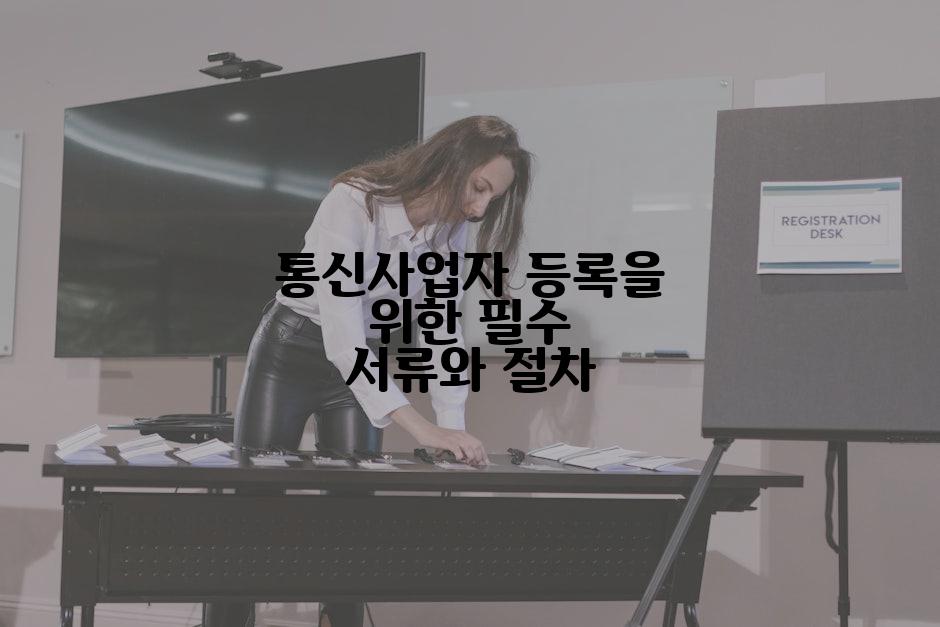 통신사업자 등록을 위한 필수 서류와 절차