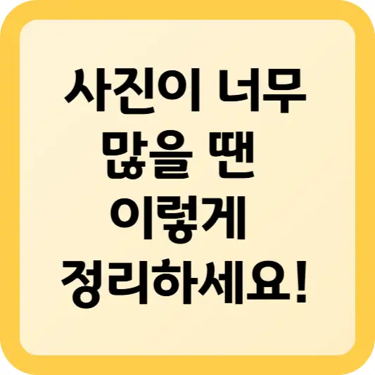 사진을 스마트폰에 저장하고, 앨범 별로 정리하는 방법