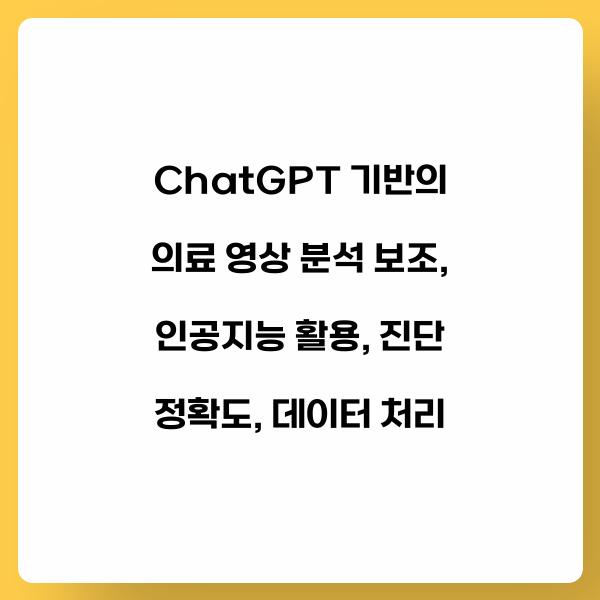 ChatGPT 기반의 의료 영상 분석 보조