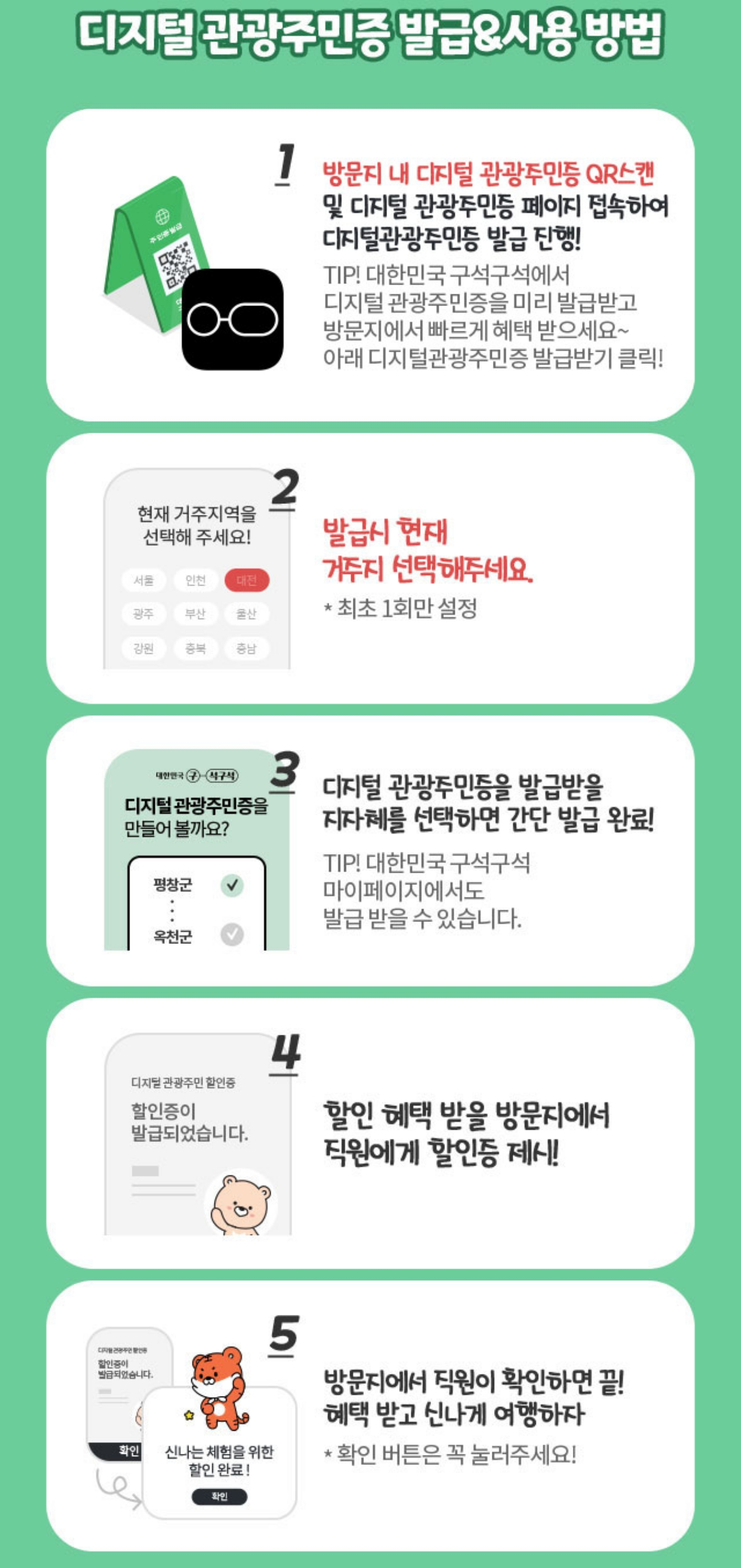 디지털 관광주민증 발급방법