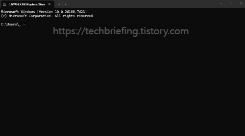 이미지 1. 명령 프롬프트