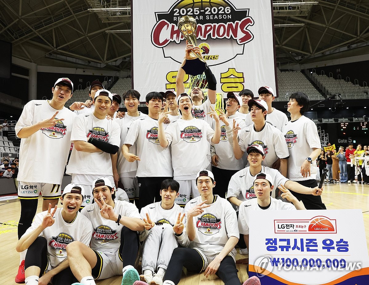 창원 LG 세이커스 우승 확정 12년 만의 정규리그 마레이 양준석 활약 통합 우승 도전