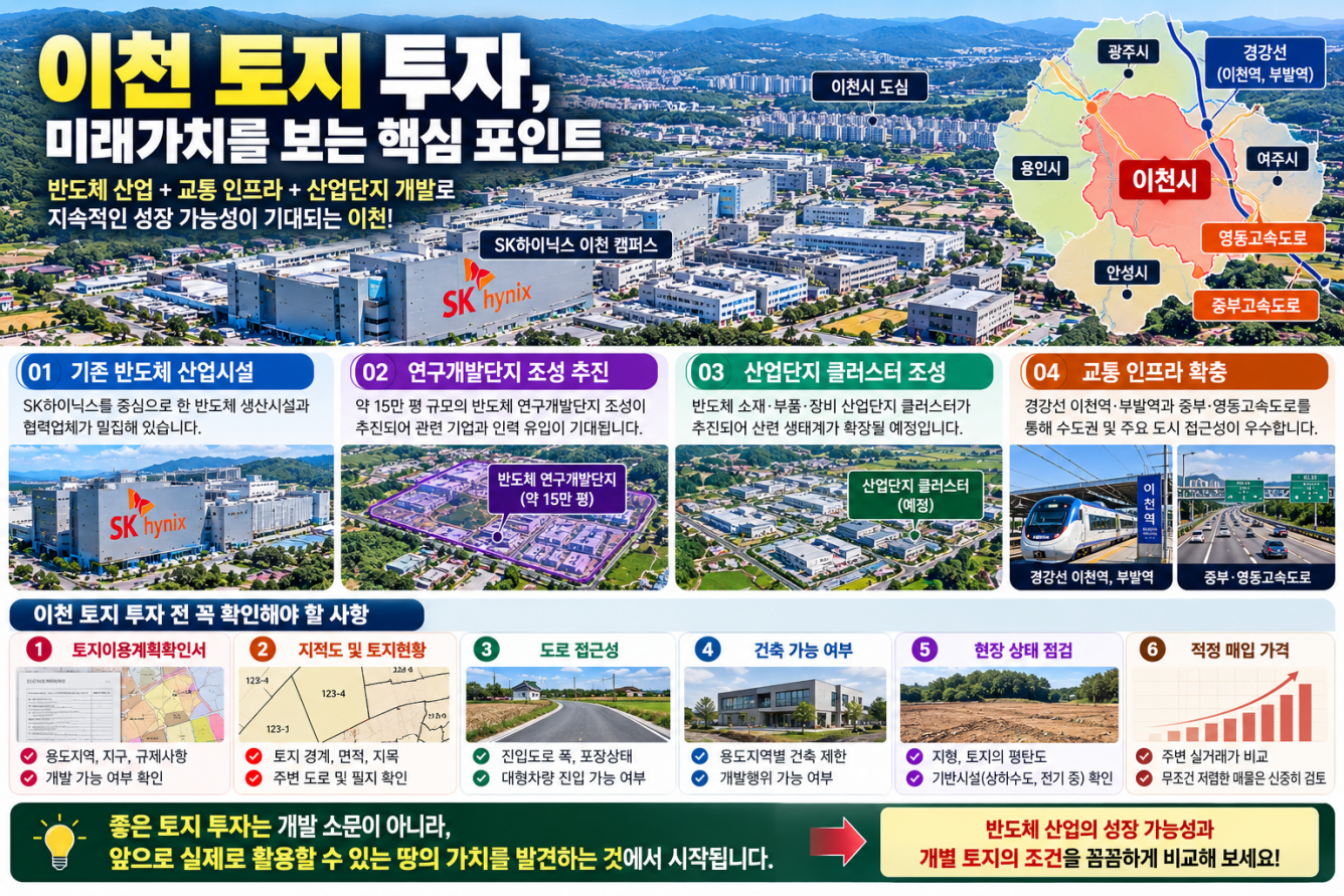 이천 토지 투자, 미래가치를 판단하는 핵심은?