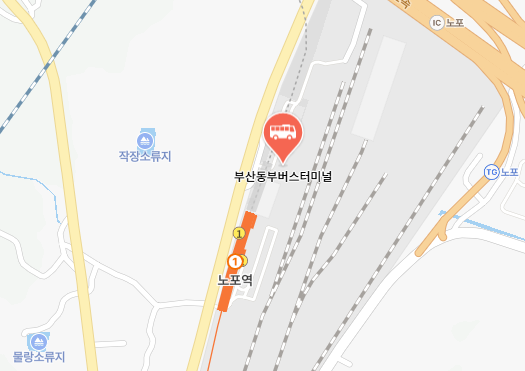 부산동부버스터미널 위치-지도