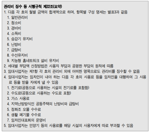 관리비 징수