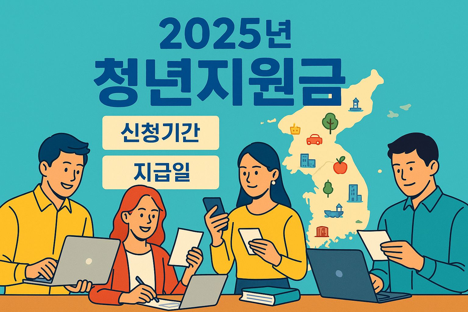2025년 청년지원금 안내 포스터