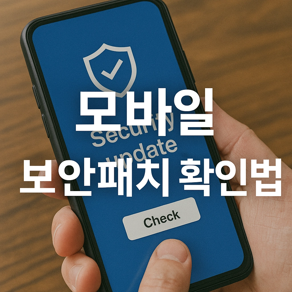 내 폰 보안패치 언제 했지 5초만에 확인하는 방법
