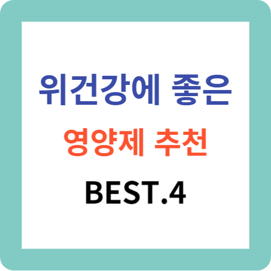 위 건강에 좋은 영양제(식품)추천 BEST.4