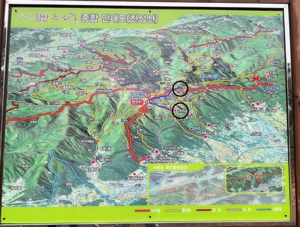 천성산 안내도