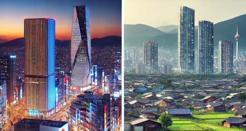 서울과 지방 비교 이미지