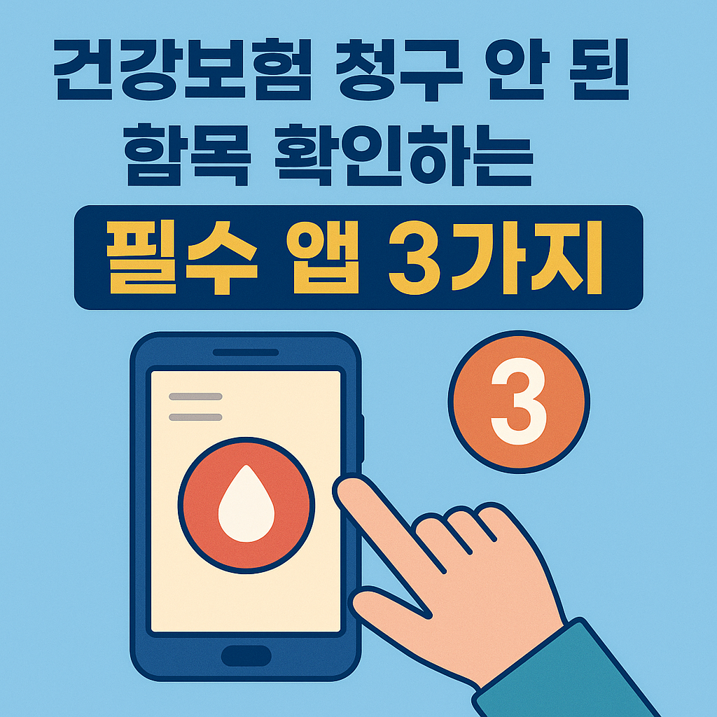 건강보험 청구 안 된 항목 확인하는 필수 앱 3가지