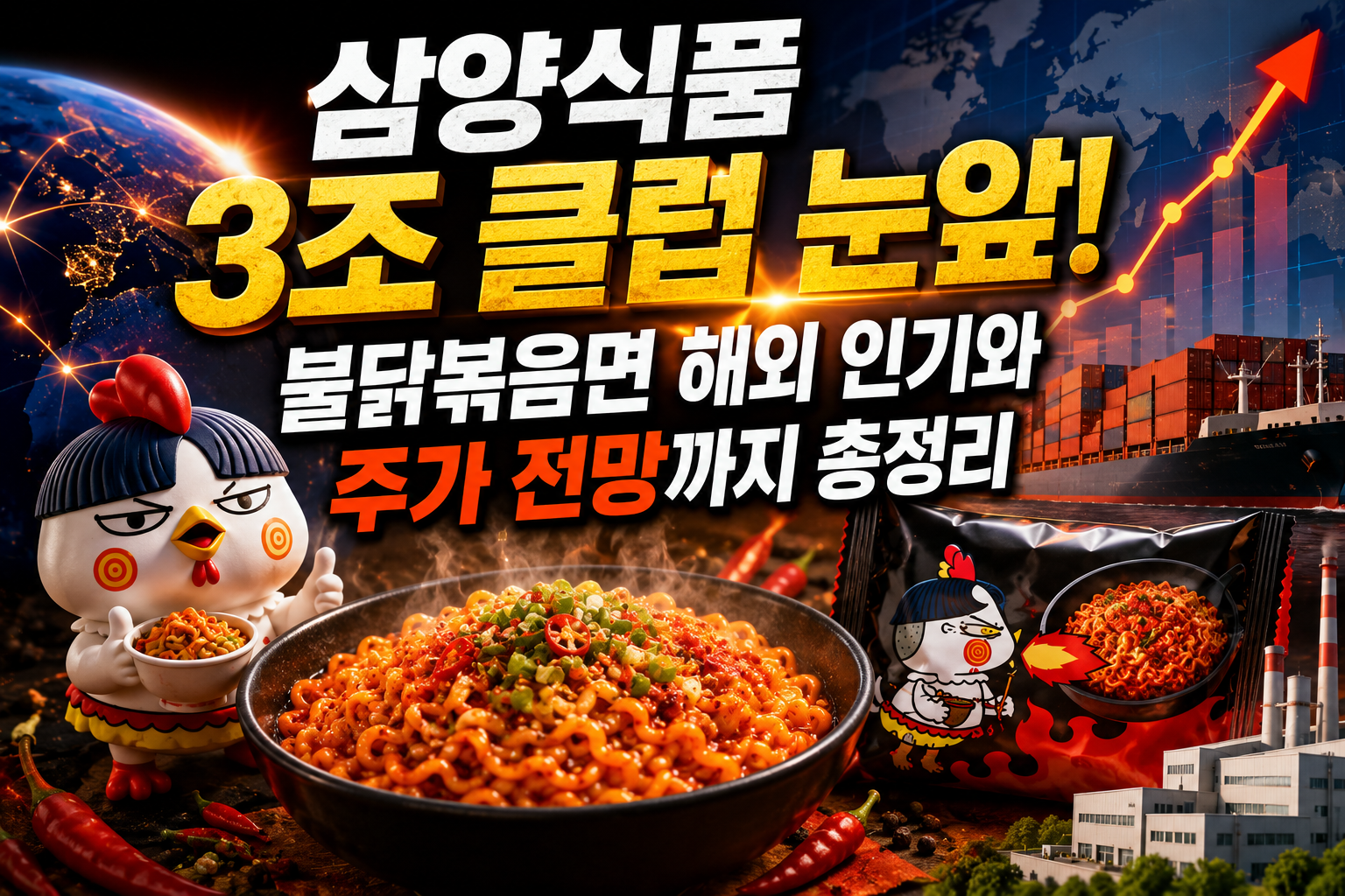 삼양식품 3조 클럽 눈앞! 불닭볶음면 해외 인기와 주가 전망까지 총정리 관련 사진