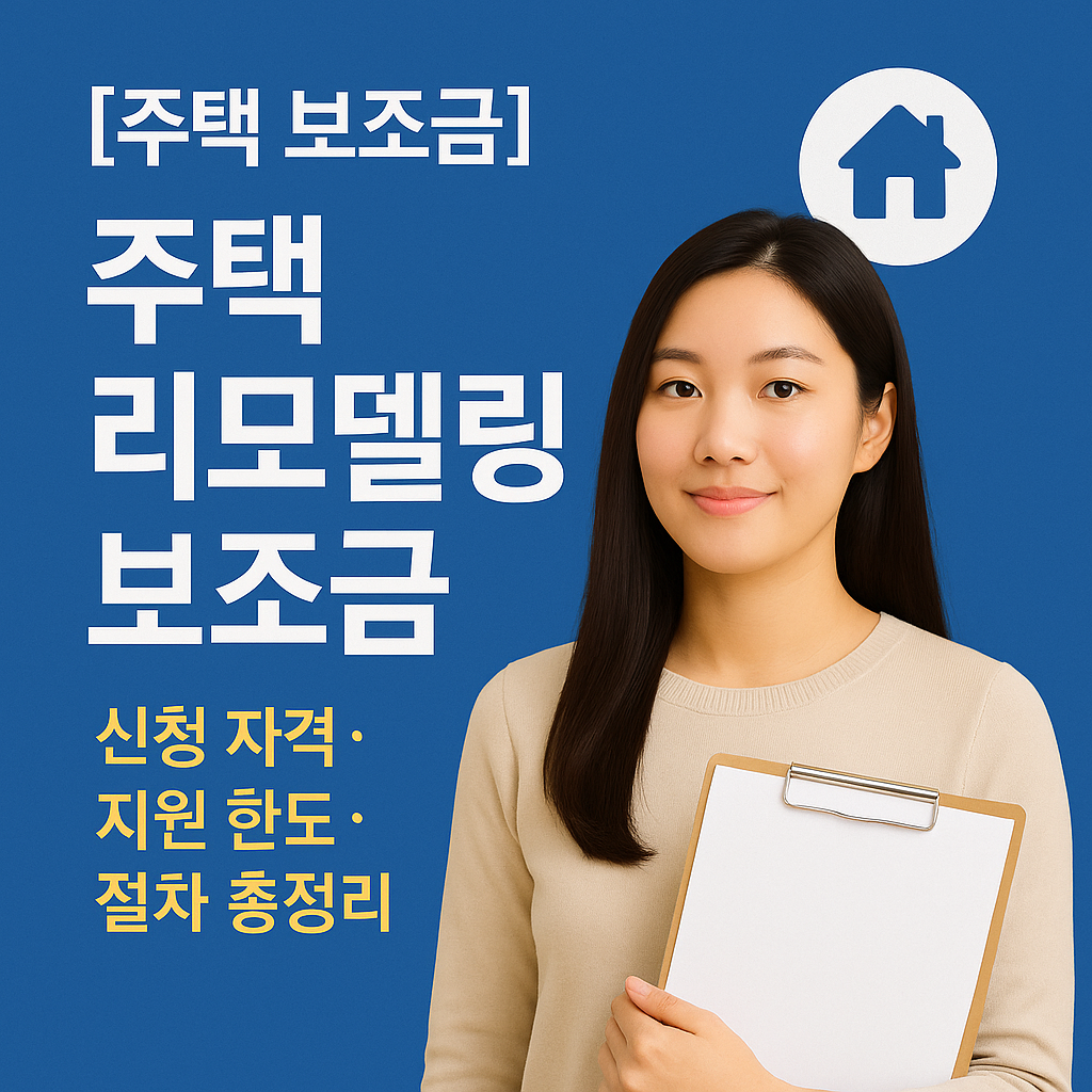 [주택 보조금] 주택 리모델링 보조금 ｜ 신청 자격&middot;지원 한도&middot;절차 총정리