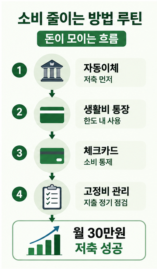 소비 줄이는 방법 루틴 이미지